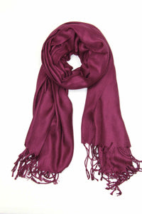 Achillea Wine Pashmina Scarf